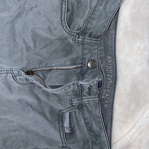 American Eagle green/ grey jeggings